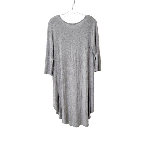 Kin and Cami Grey Jersey High Low Tunic with Knotted Front - Picture 2 of 4